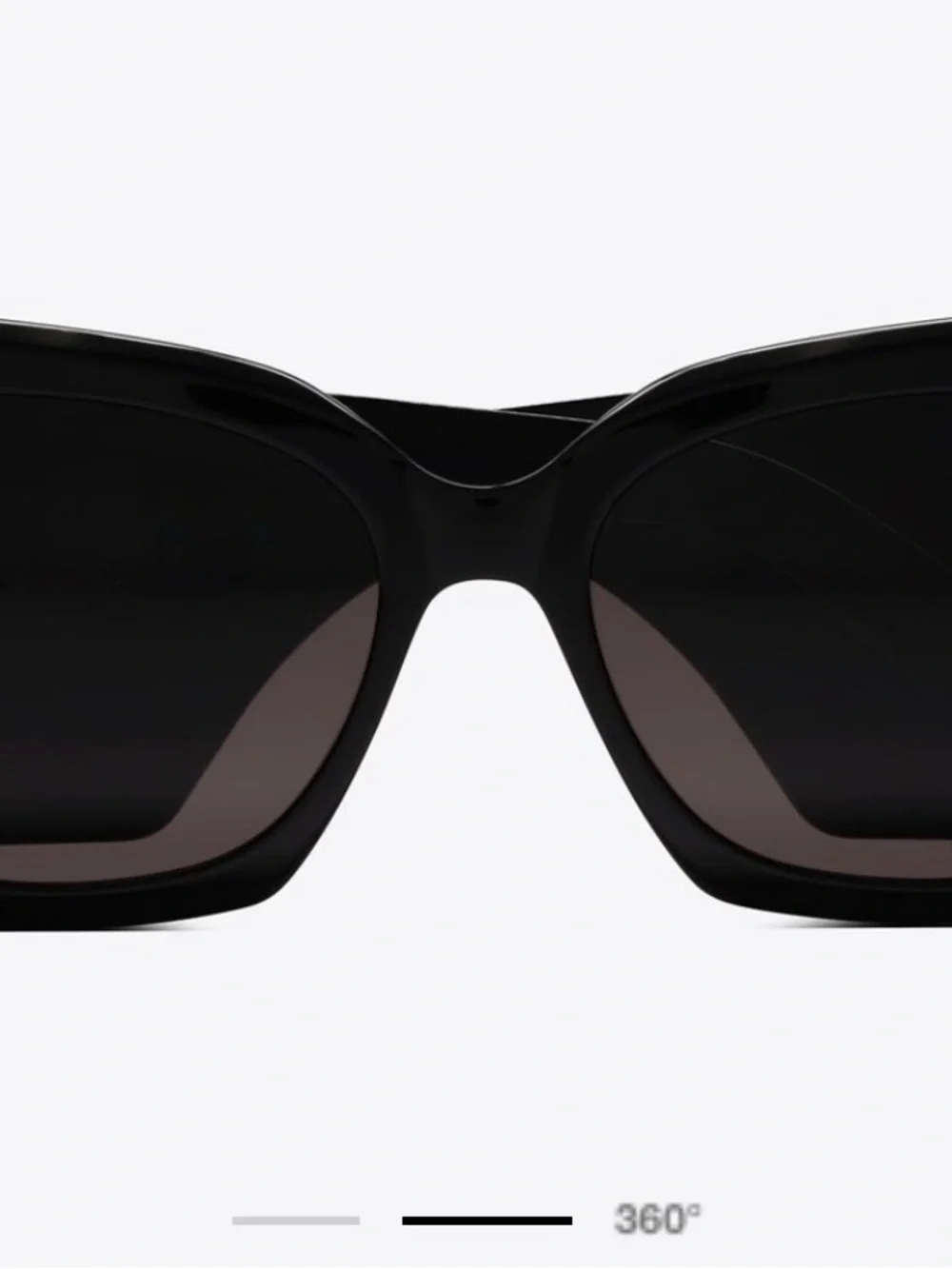Saint Laurent Black Cat-Eye Sunglasses with Gold YSL Accent